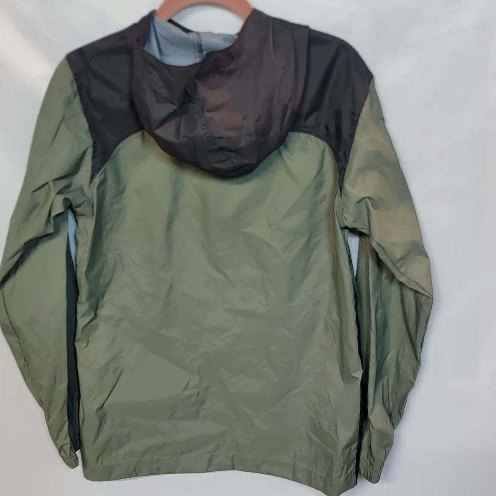Columbia Green and Black Windbreaker Jacket Boys Size Large